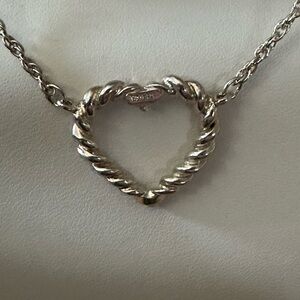 Tiffany&Co Silver Heart Pendant Necklace Authentic